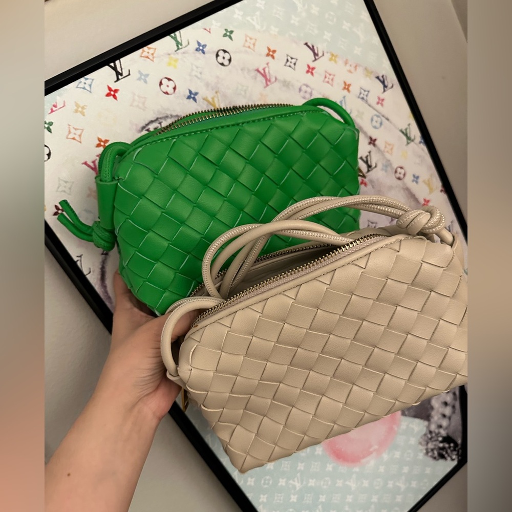 Two Woven Crossbody Bags
